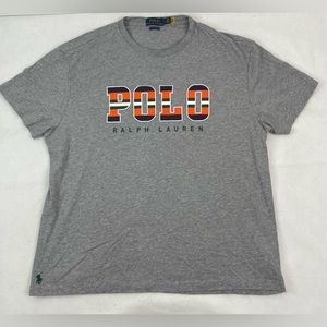 Men’s Size Large Polo Ralph Lauren Classic Fit Grey Logo T Shirt